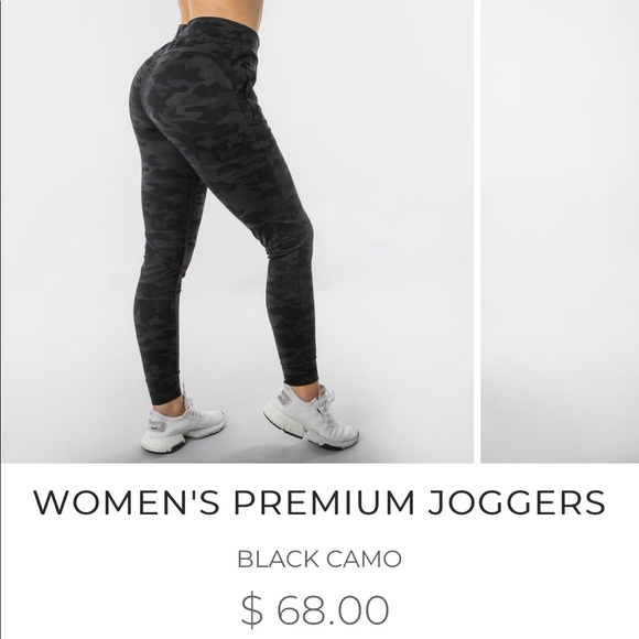 Alphalete Pants - Alphalete Black Camo Joggers